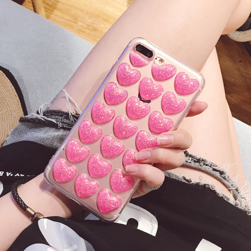[⚠️Clearance] iPhone 7 Plus / 8 Plus Pink 3D Heart case